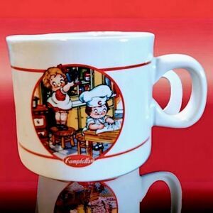 Coffee Mug with  Campbells  Soup KIDS   Cup 18 OZ 2006  VINTAGE TWO MUGS